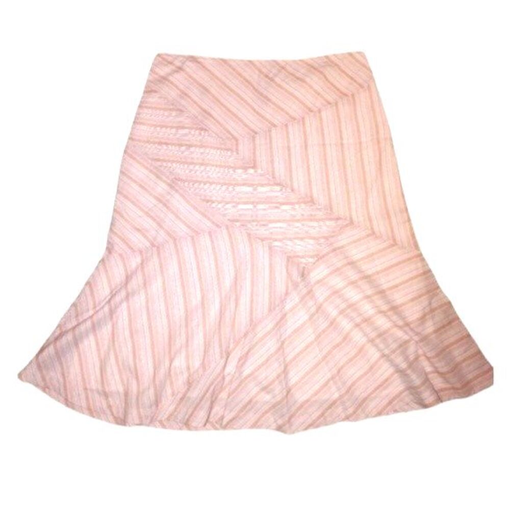 Calvin Klein Jeans NWT Pink 100% Cotton A-line Skirt Size 10